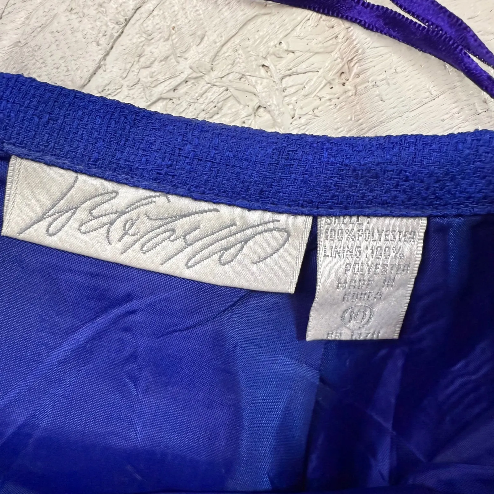 Vintage Lord & Taylor Royal Blue Skirt Suit Set Blazer and Skirt Size 10‎ - Image 14