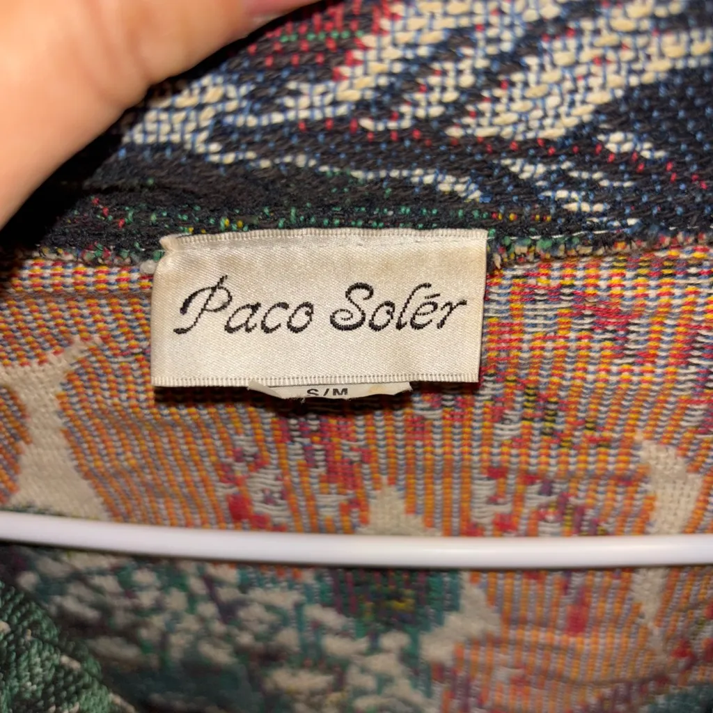 Vintage Paco Solér Jungle Animals Wildlife Safari Blazer Black Size undefined - Image 9