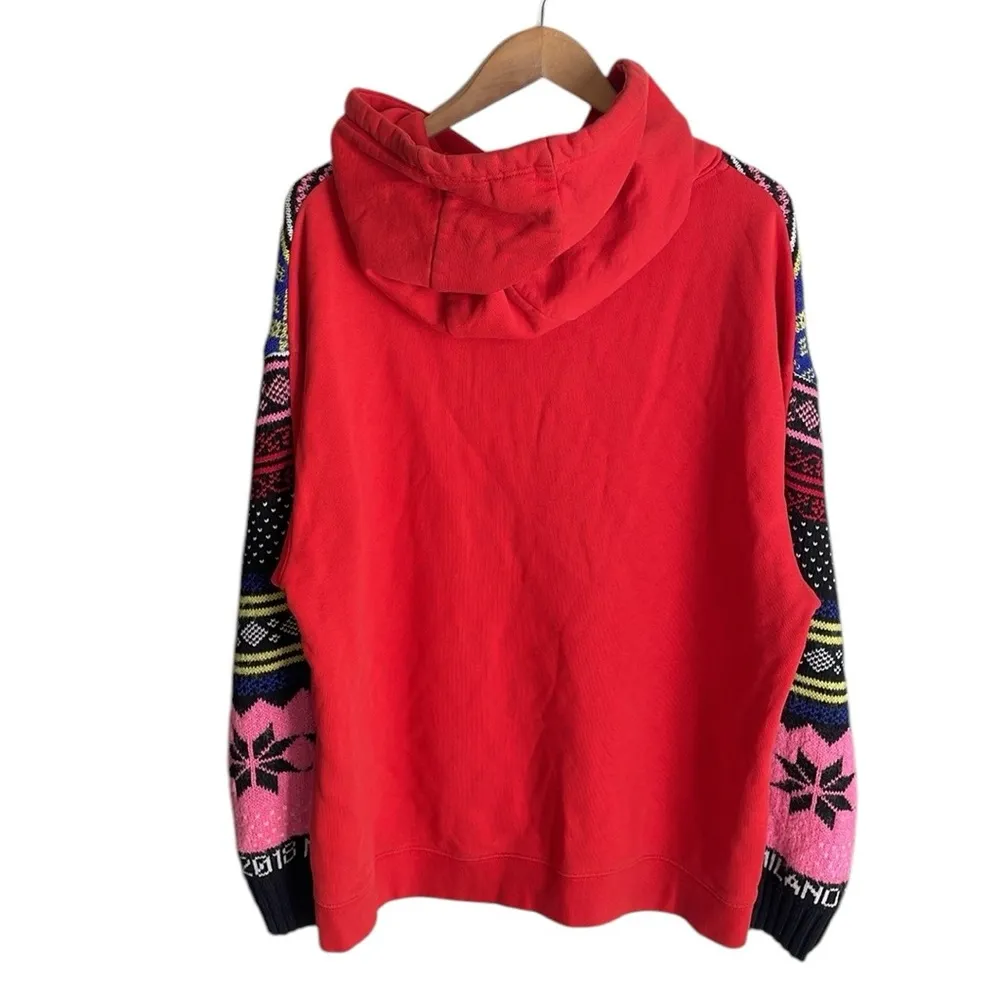 MSGM Sweater Hoodie In Multi Red Size XS - Image 4