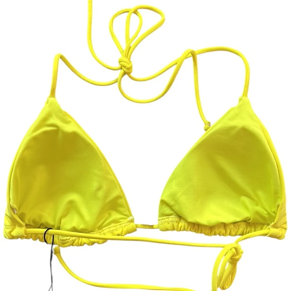 Badgley Mischka Belle  Neon Yellow String Bikini - Image 5
