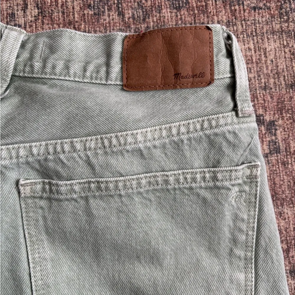 Madewell Baggy Straight Jeans Size 28 Garment Dyed Edition Sage Green - Image 8
