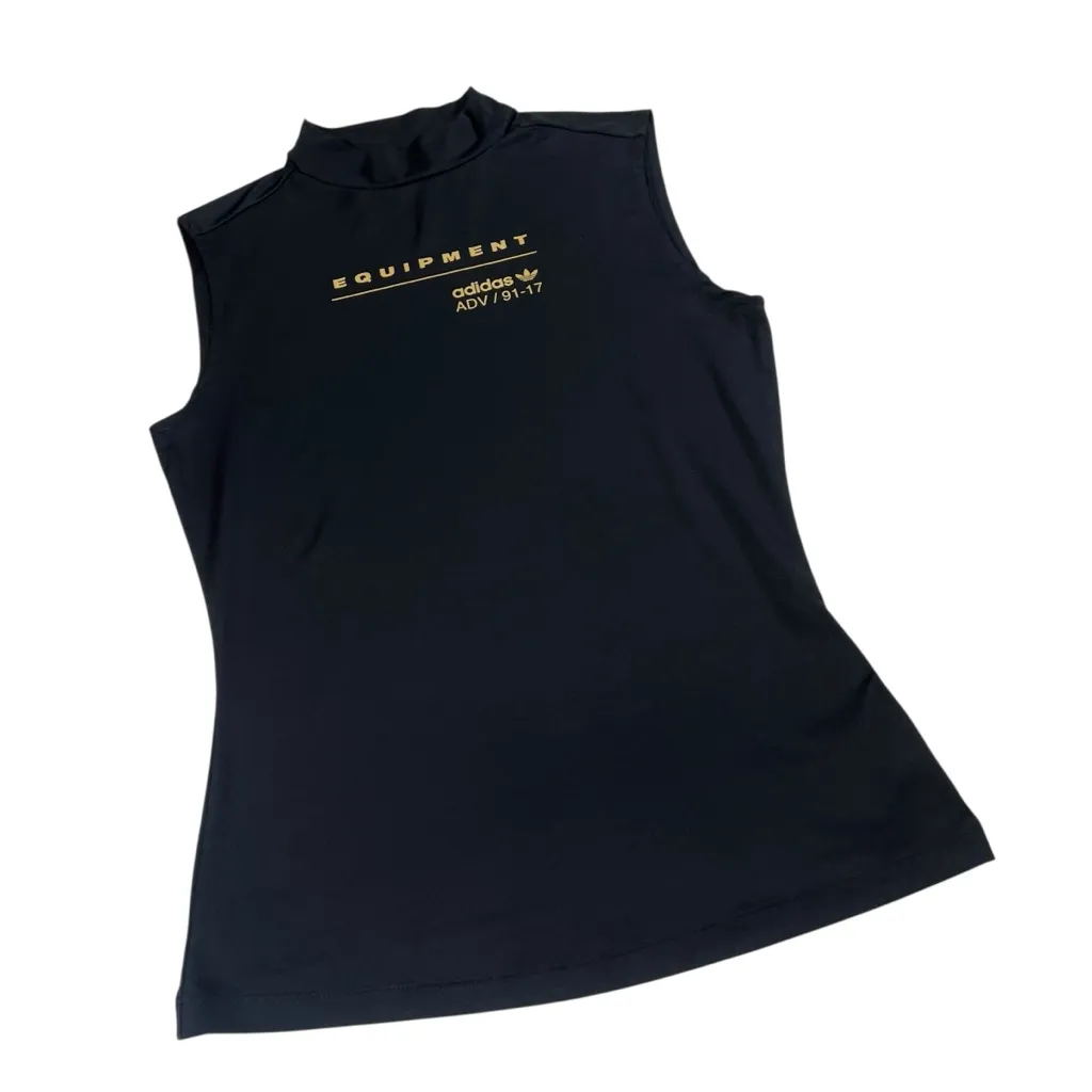 Adidas EQUIPMENT ADV / 91-17 Black Sleeveless Mock Tee Top Size XS - Image 3
