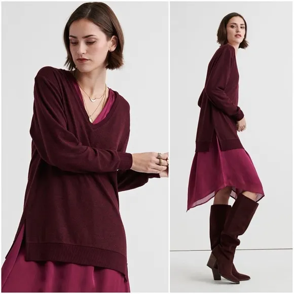 Lucky brand • cloud jersey vneck tunic sweater - Image 11