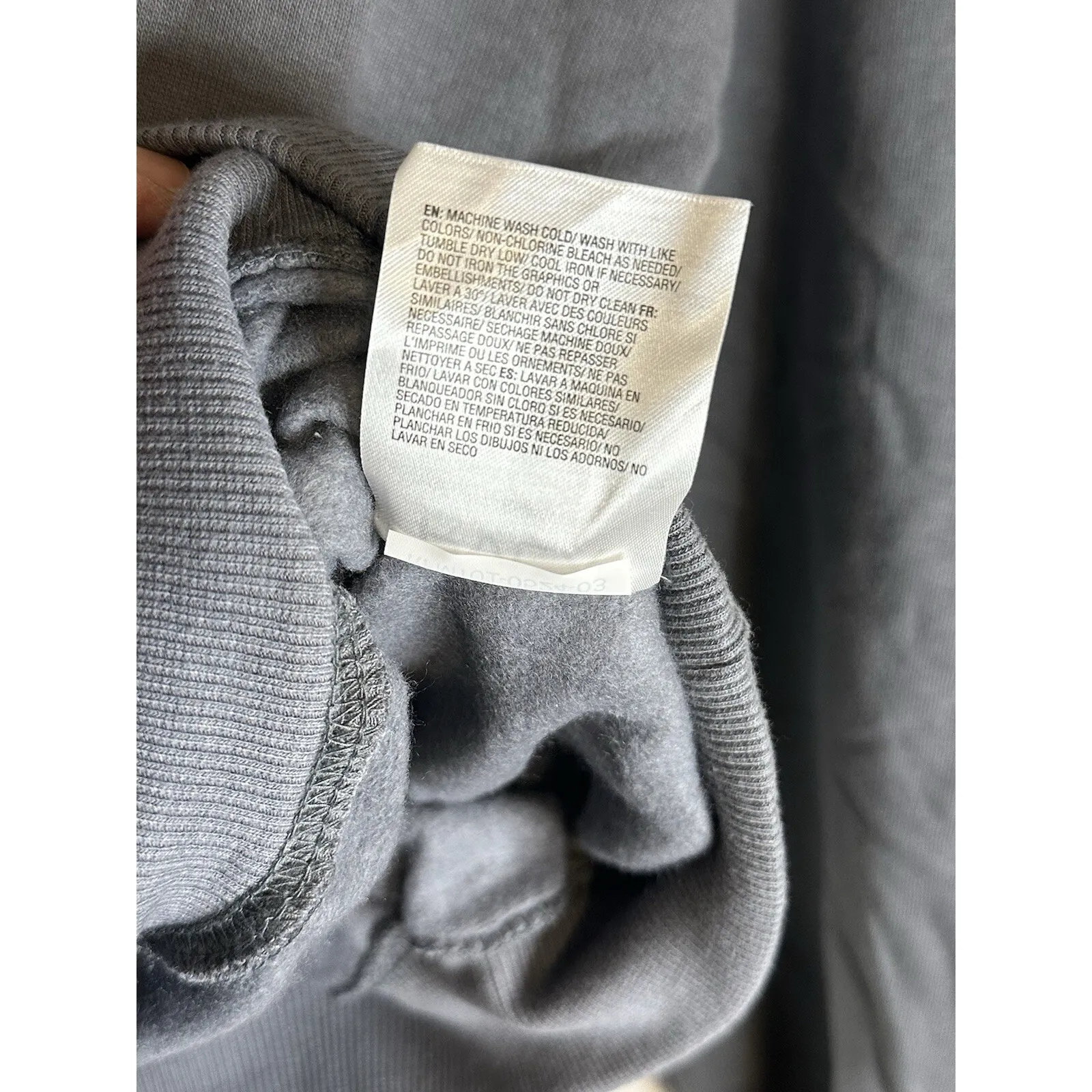 RVCA Gray Floral Graphic Kick Back Crop Hoodie Dolman Sleeve Casual Womens Sz XL - Image 13