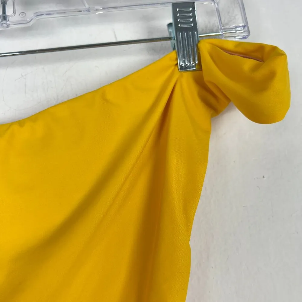 NWT J. Crew Curved-Waist Cheeky Bikini Bottom Yellow Size Large L NEW - Image 9