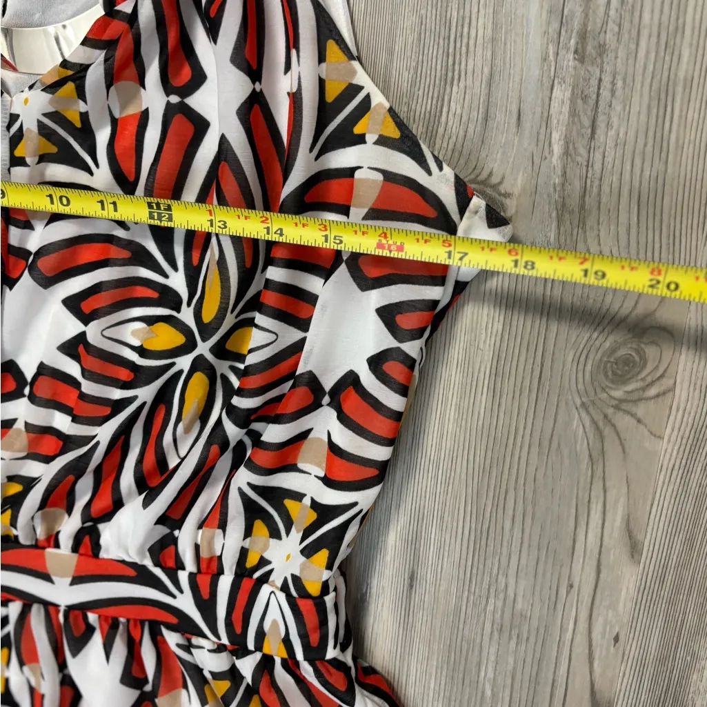 Worthington Red and white Patterned Blouse - Image 6