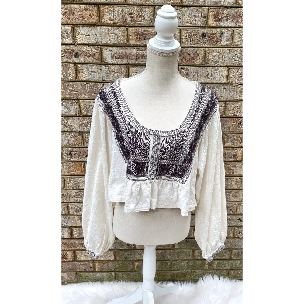 NWT Free People Iggy Embroidered Top - Image 3