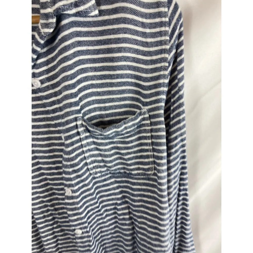 beachlunchlounge Striped Long Sleeve Button Down Shirt Size Small - Image 2