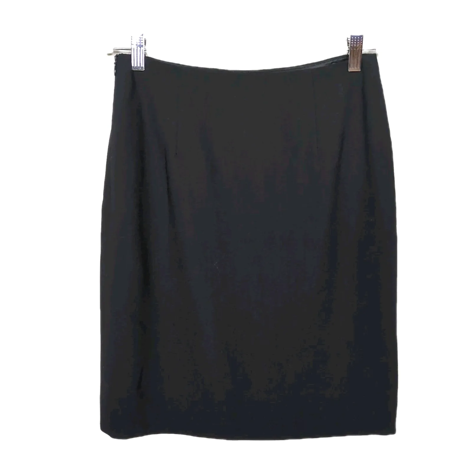 MOSCHINO Cheap and Chic Black Wool Blend Pencil Skirt Lined Women's US 6 - Image 2