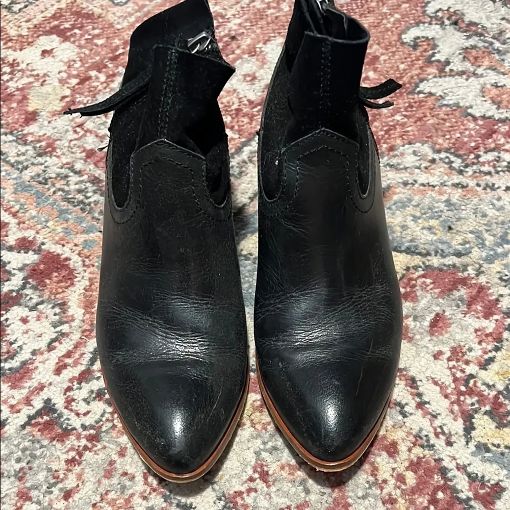 Frye Black Leather Ankle Boots - Image 2