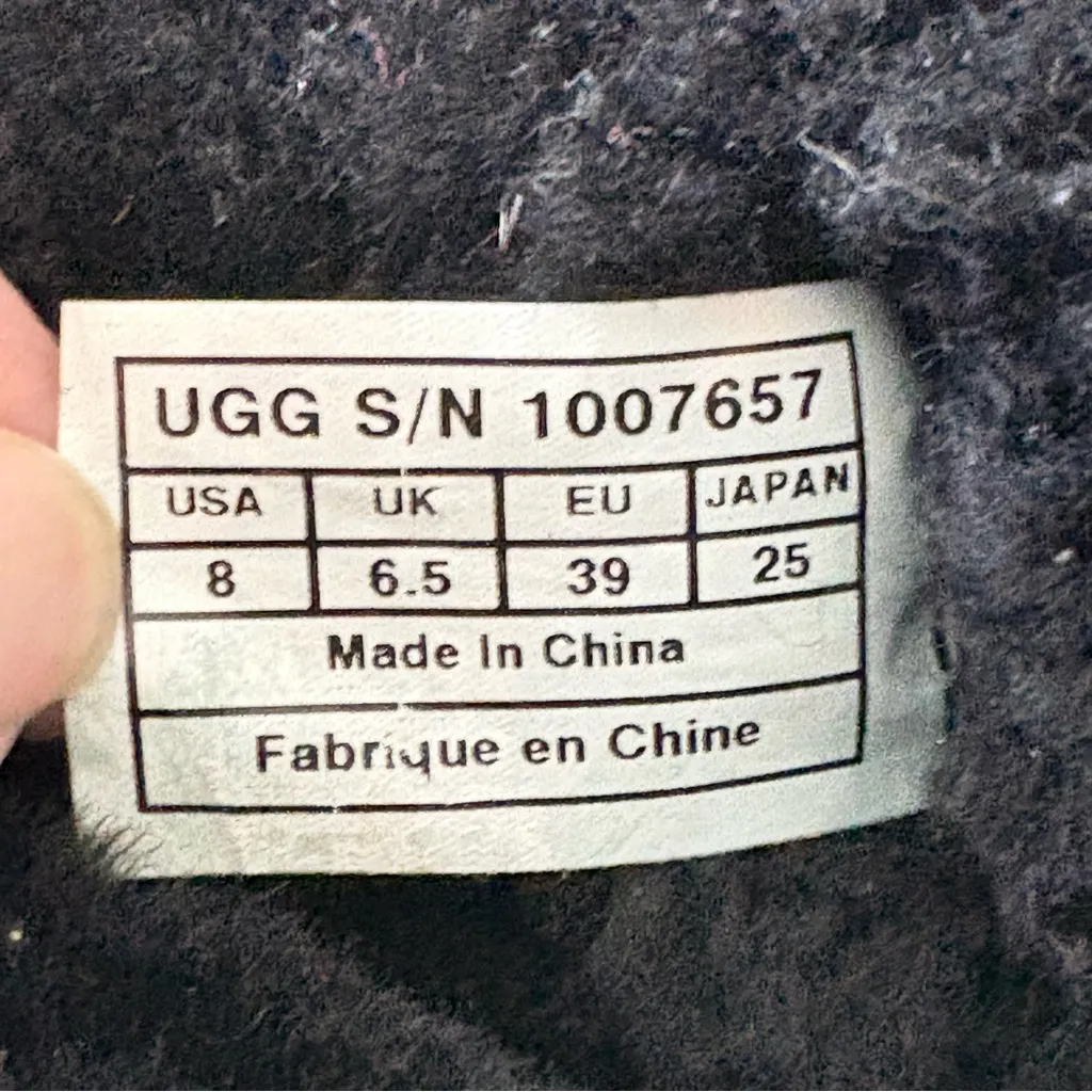 UGG  Woman’s Ankle Boots Black Dark Gray Size 8 - Image 10