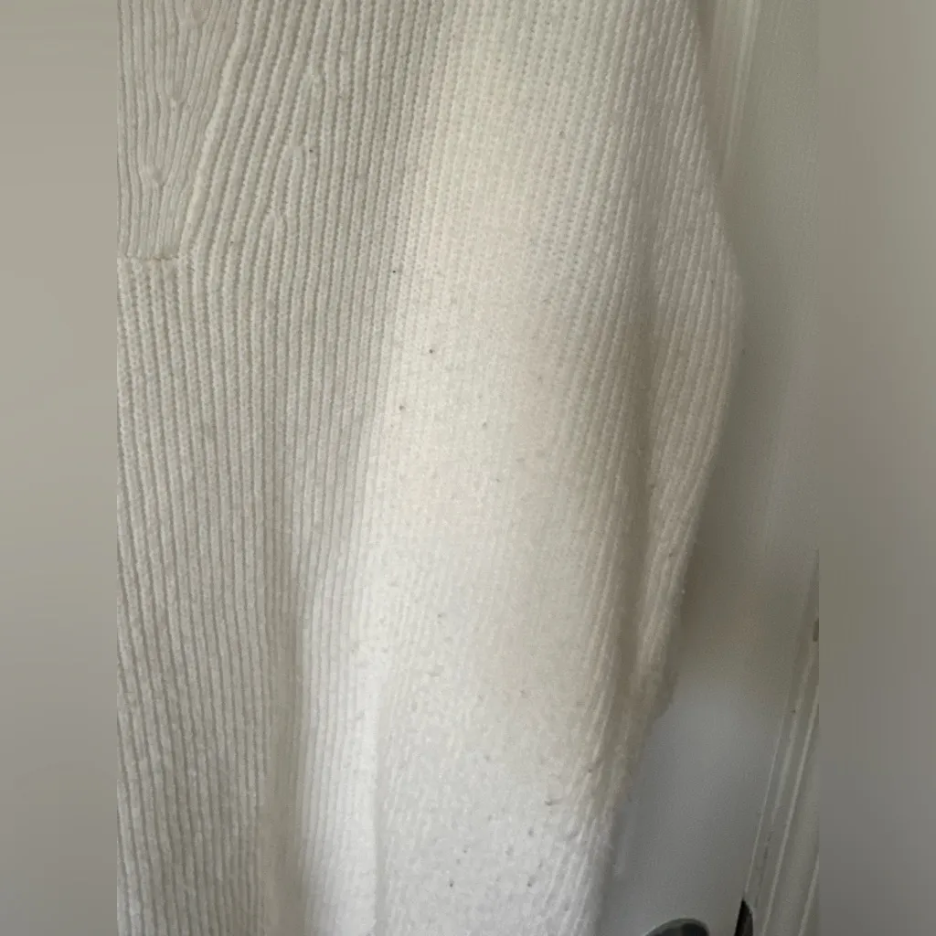 LANE BRYANT White Quarter-Zip Sweater. - Image 6