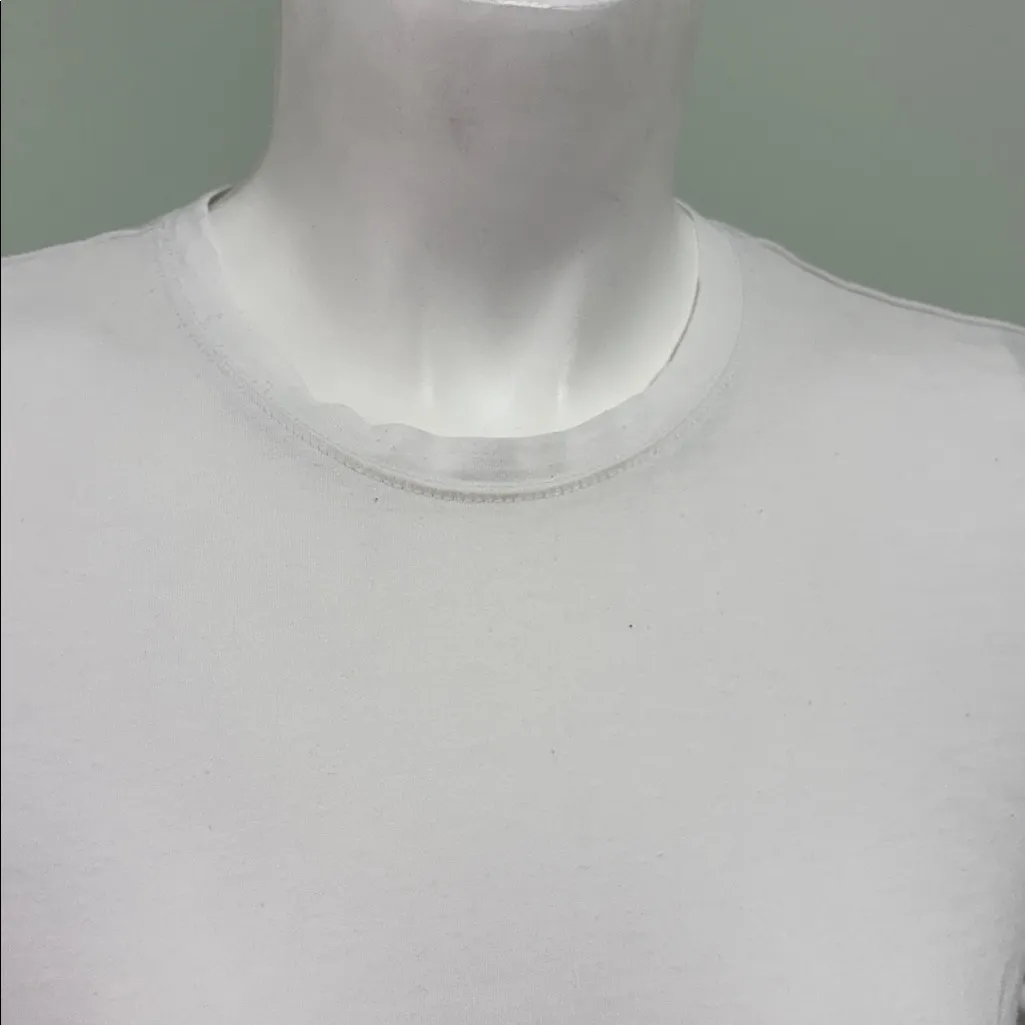 Euc Figs scrubs long sleeve white tee small - Image 4