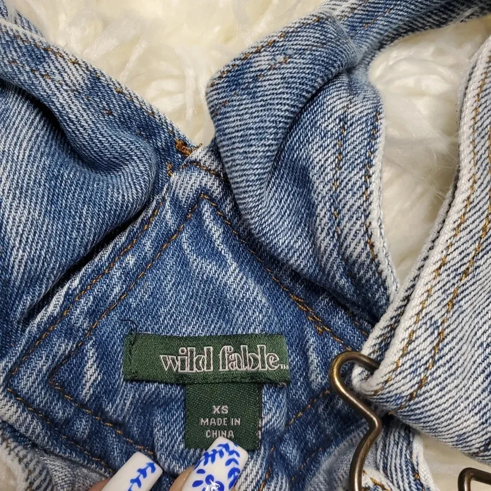 Wild Fable Denim Distressed Overalls - Image 6
