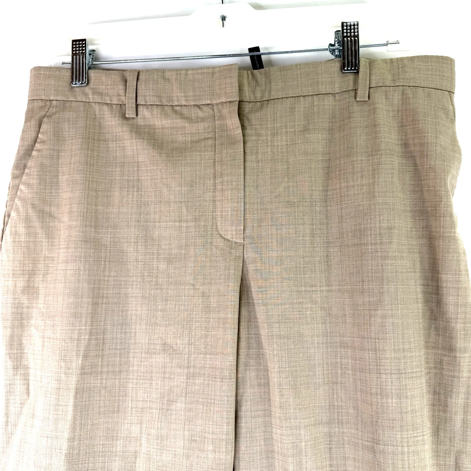 Theory Tailored Trouser Travel Virgin Wool Front Flat Pants Size 12 - Image 2