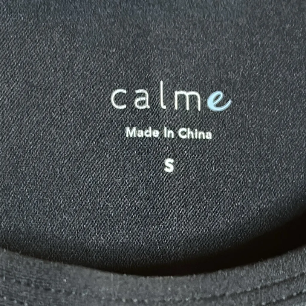 Calme by Johnny Was Black and Pink Criss Crossed Sports Bra - Image 7