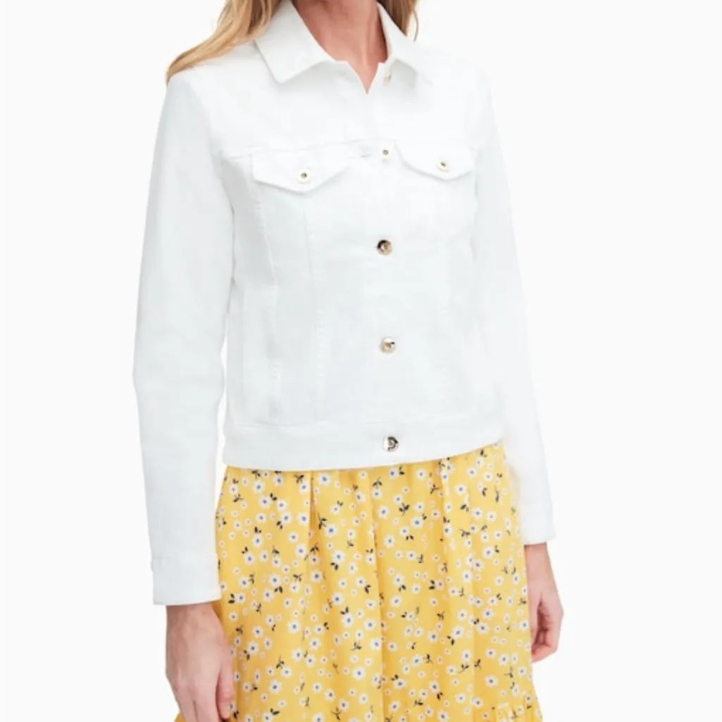 Kate Spade Classic Denim Jacket - White - Image 2
