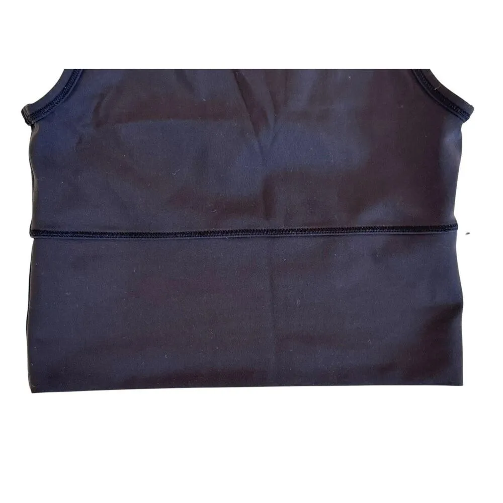 LULULEMON Athletica Power Pivot Reversible Yoga Tank Top Sports Bra Black Sz 2 - Image 4