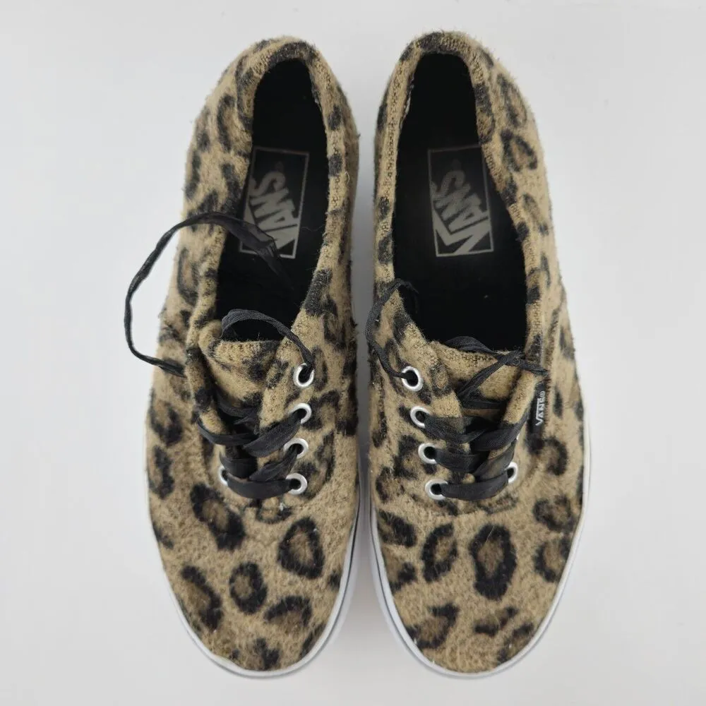 Vans Leopard Animal Print Fuzzy Platform Ribbon Laces Size M6.0/W7.5 - Image 6