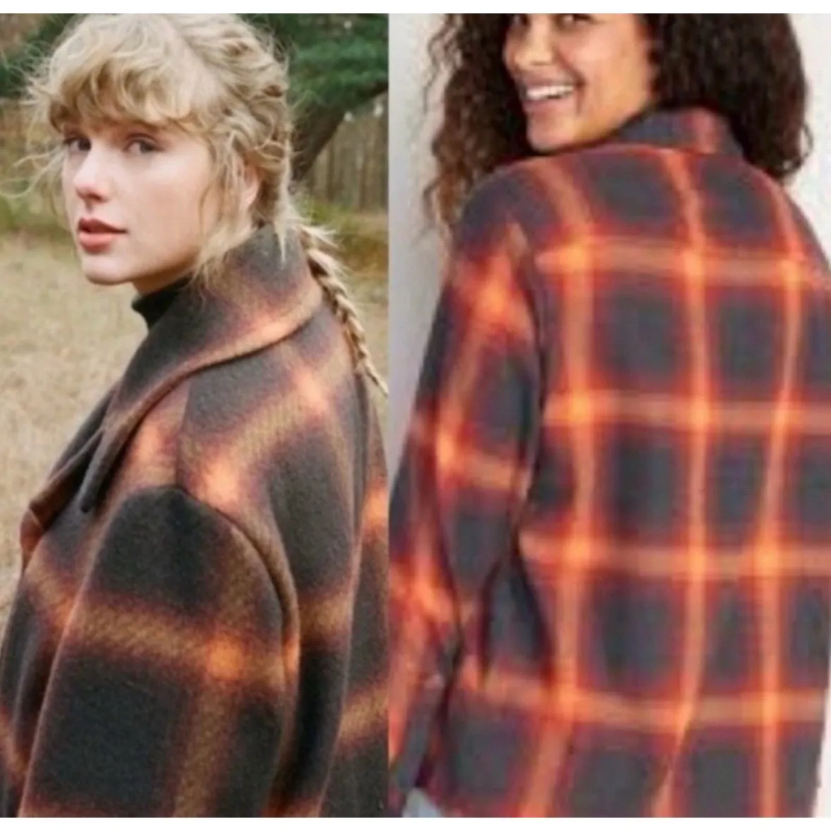 Old Navy The Boyfriend Shirt‎ Taylor Swift Evermore Flannel ASO Women's Small - Image 8