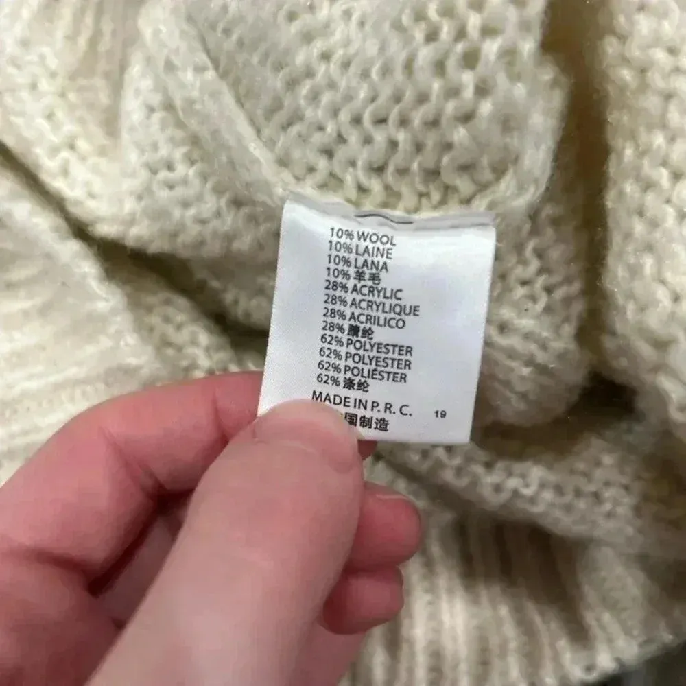 Brandy Melville beige wool blend sweater - Image 5