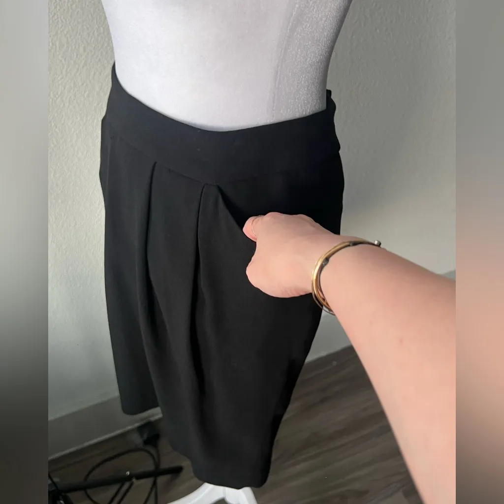 Maje small Black pleated pencil Skirt - Image 5