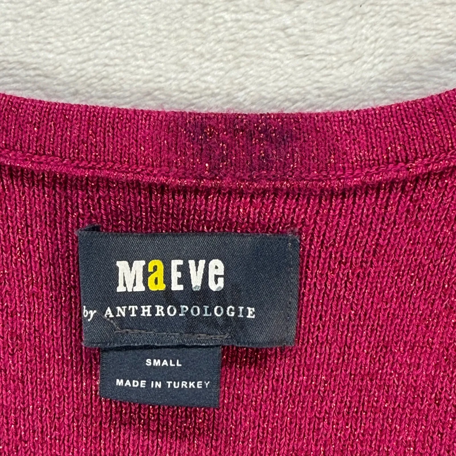 Maeve Anthropologie Top Bell Sleeve Square Neck Metallic Knit Blouse Small‎ - Image 11