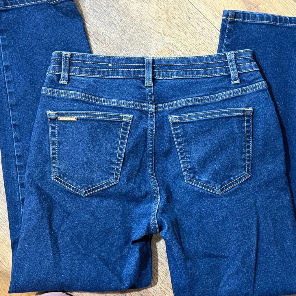 Michael Kors  Dark Wash Women's Straight Leg Jeans Size 4 inseam 30 - Image 7