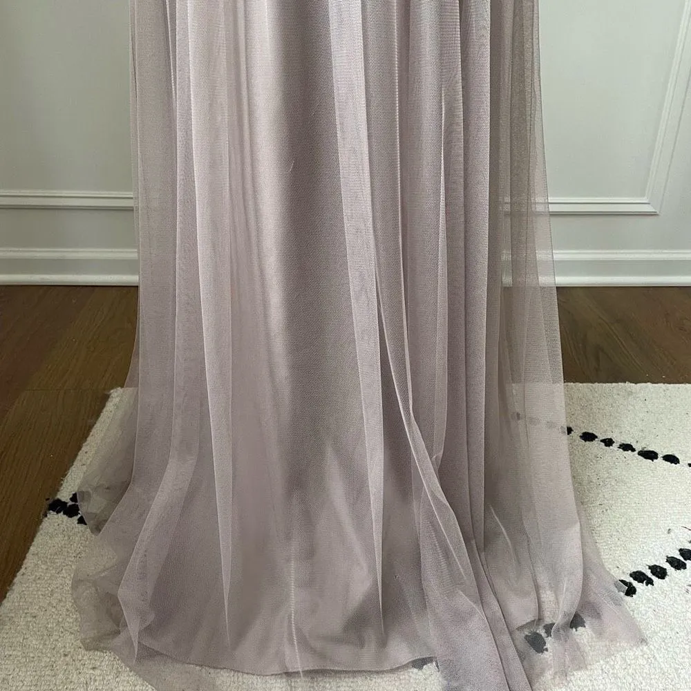 Aliki Bridesmaid Prom Formal Dress Gown Latte 4 - Image 4