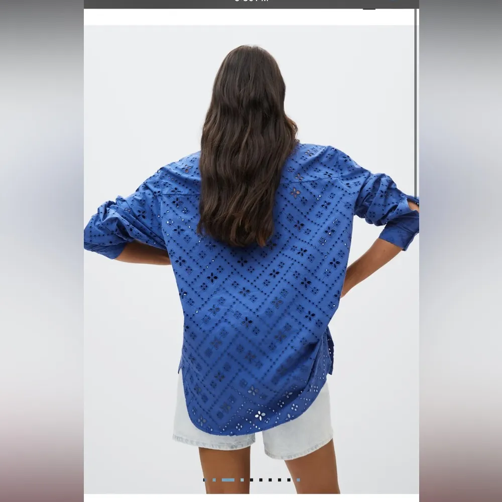 MANGO Swiss Embroidery Shirt Sz 20 - Image 3