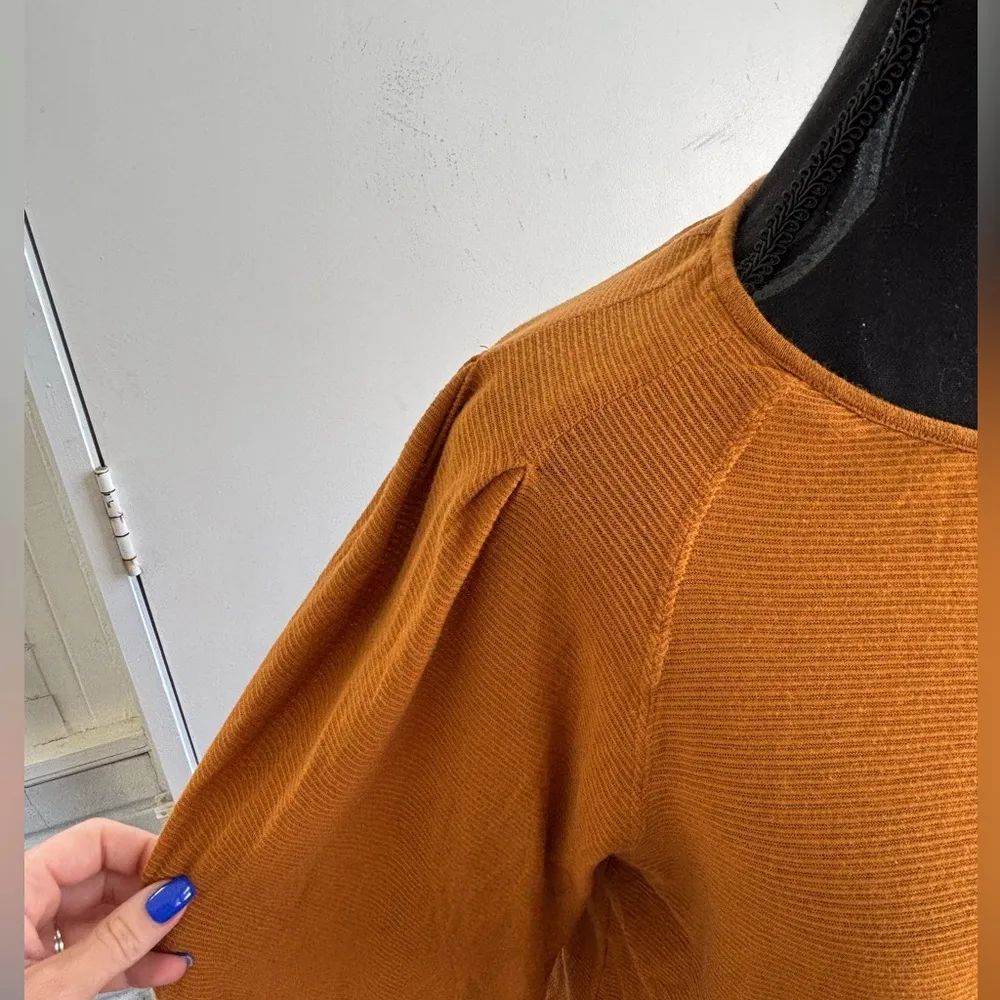 Free‎ People Billie Ribbed Balloon Top small workwear holiday layered boho - Image 4