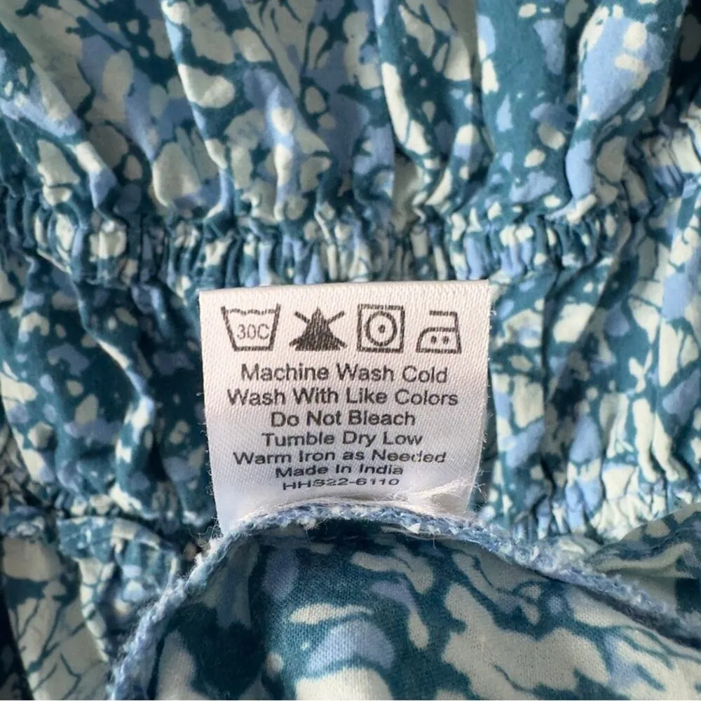 Revolve House of Harlow 1960 floral mini dress short bow balloon sleeve ruffle L - Image 10