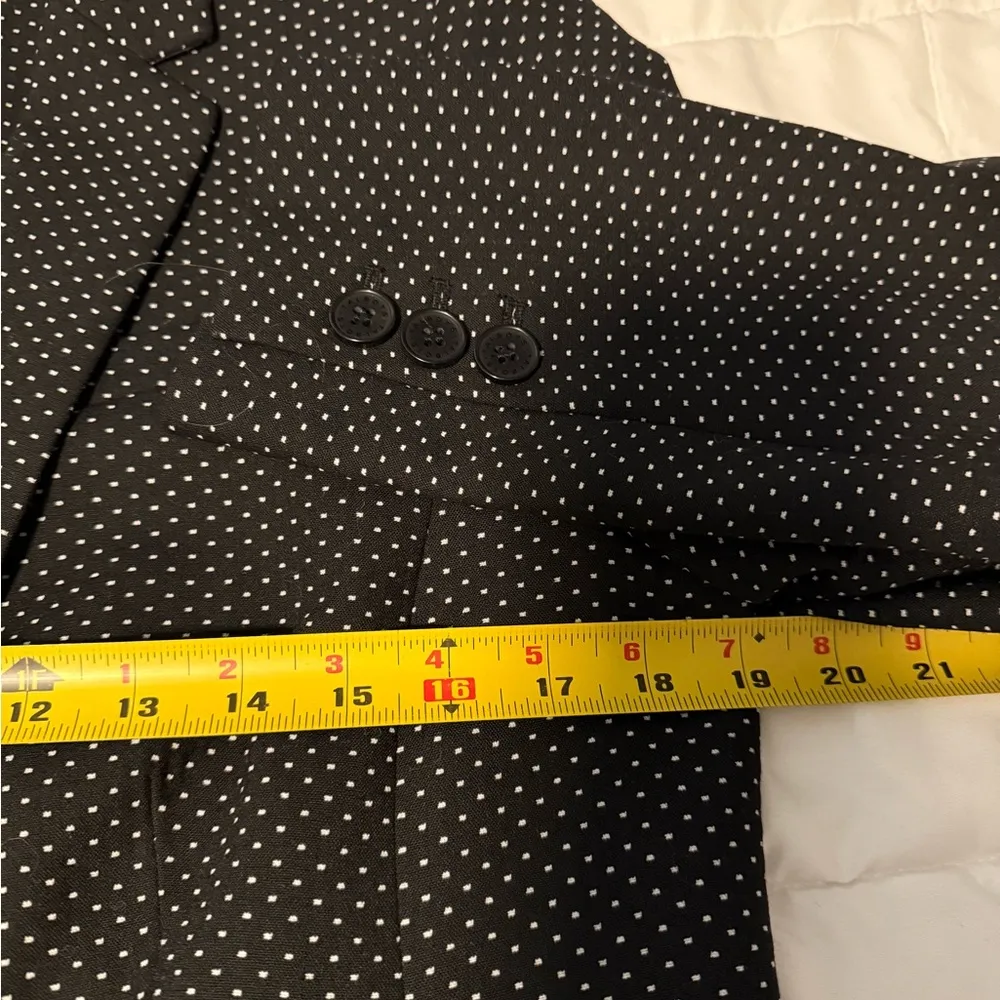 Talbots Black and White Dotted Blazer size 10 - Image 11