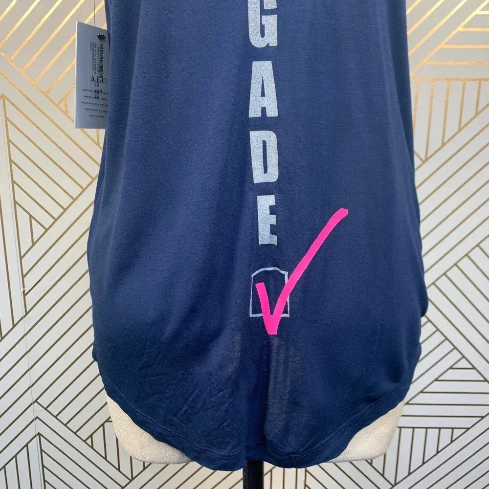 ALC A.L.C. x Soulcycle Renegade Tank Top Logo Print Racerback Blue‎ Size Small - Image 8