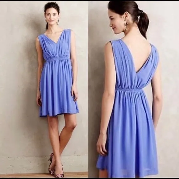 Anthropologie HD in Paris Lavana Periwinkle Grecian Dress - 6 - Image 2