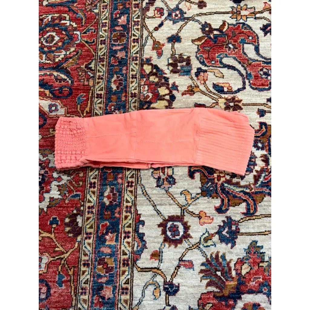 Free People Coral Smocked Crop Top Women’s Medium Summer Boho Festival FP - Image 2