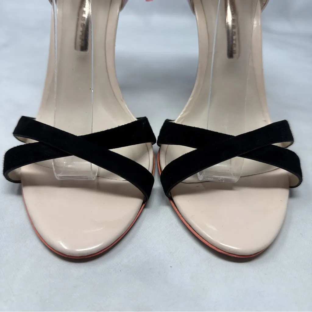 Sophia Webster Flamingo Frill Leather Ankle Wrap Stiletto Sandal Heels Pink 39 Size 8 - Image 7