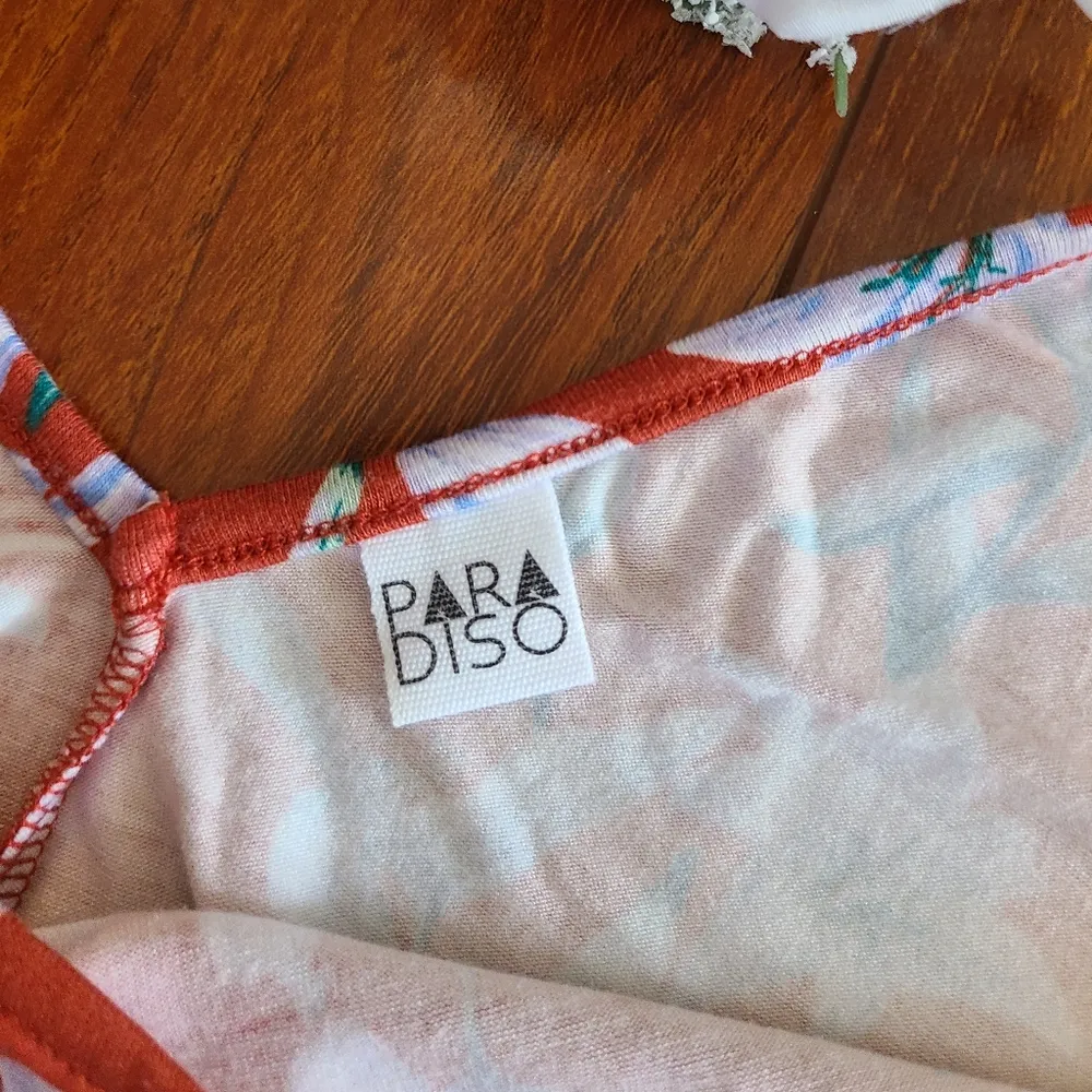 Paradiso Jaxton Floral Print Jumpsuit Size Small Orange - Image 6