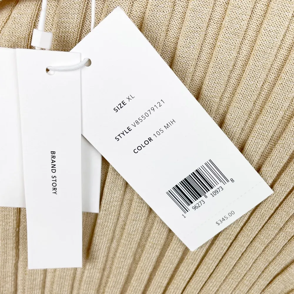 NEW Vince Ribbed Collar Polo Knit Cardigan Sweater Top Retro 90s Style Size XL - Image 7