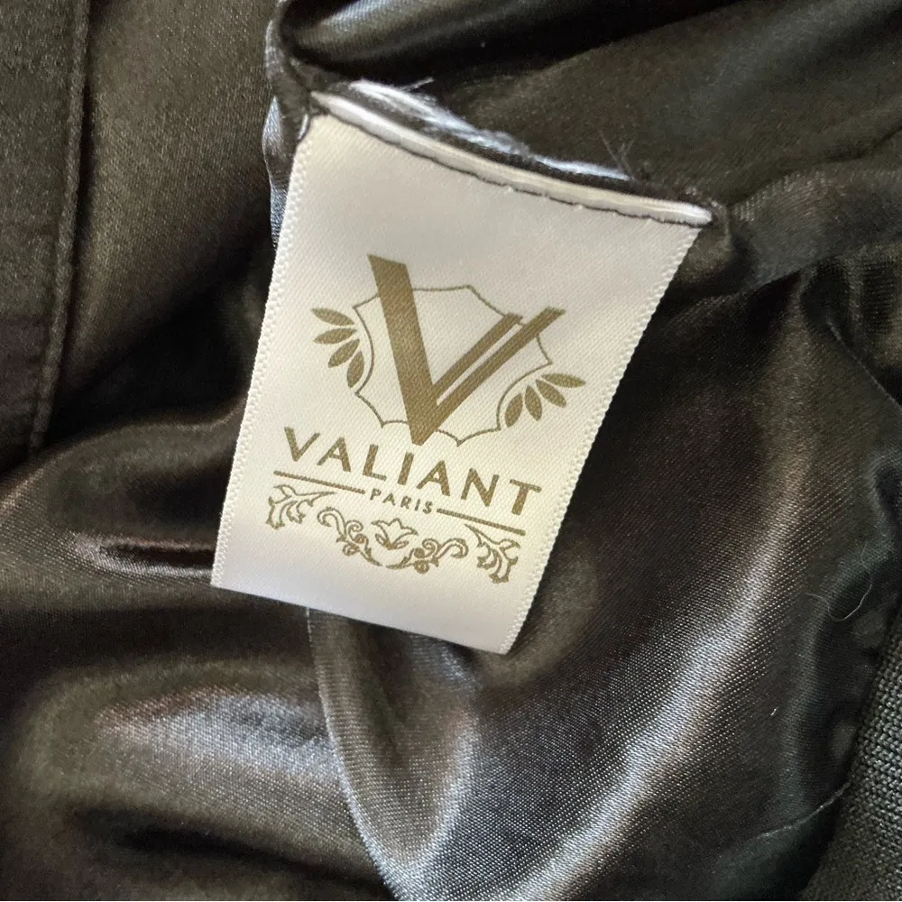 Vintage Valiant Paris women’s crop jacket black zipper fringe tassel frill XL - Image 5