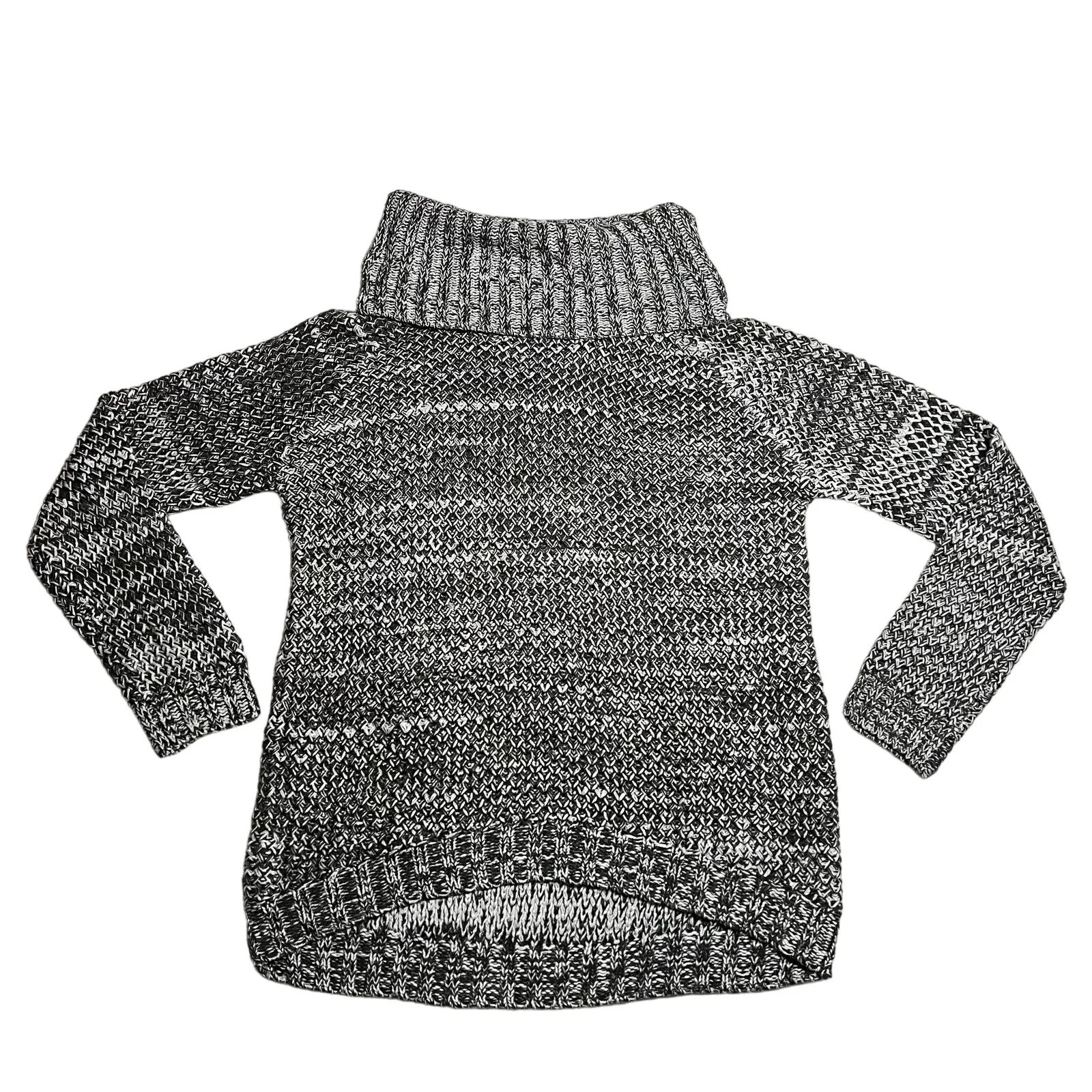 Jaye.e Turtleneck Chunky Knit Sweater Size Small Cozy Winter Minimalist Neutral Gray - Image 2