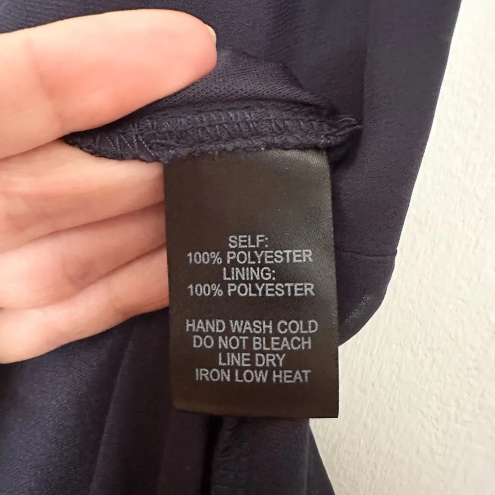 Lulu’s All Mine Navy Blue Floral Print High-Low Slit Wrap Maxi Dress - Image 6