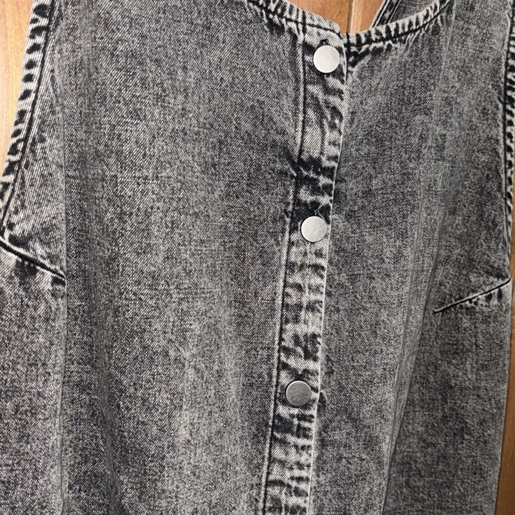 FP Movement by Free People Charcoal Denim Dress Black Size L - Image 2