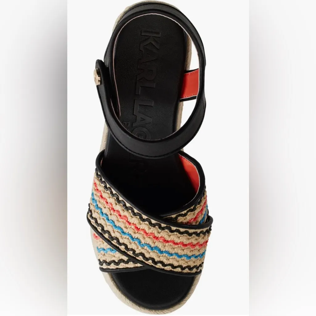 Karl Lagerfeld Black and Multicolor Wedges - Image 4