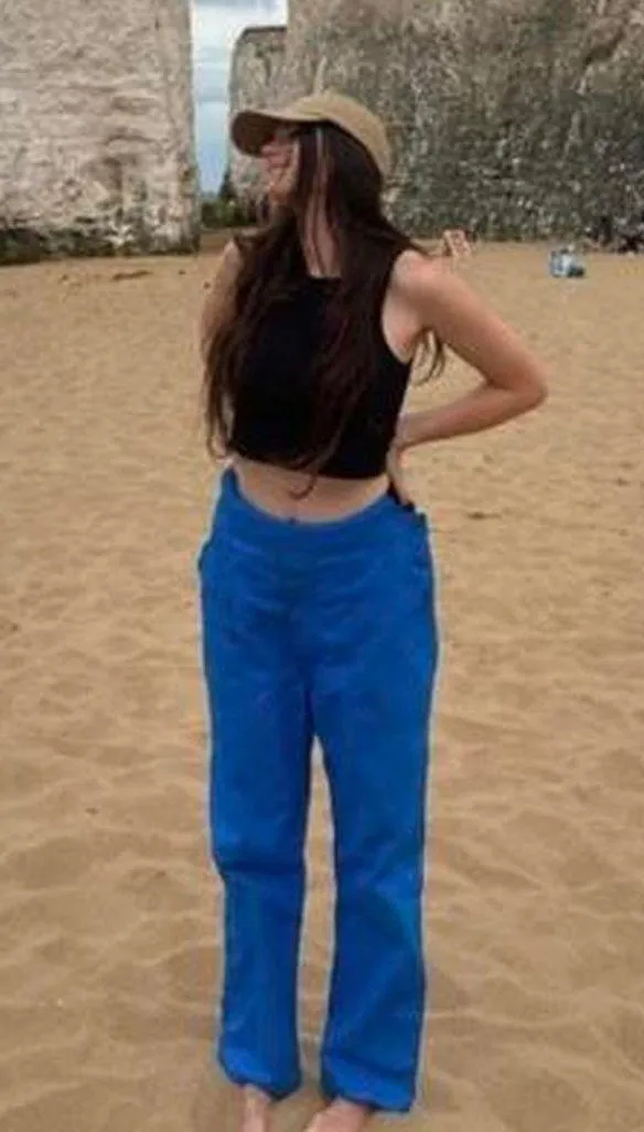 AMAZING French workwear blue overalls with white plastic detailing 🦋 Size M - Image 2