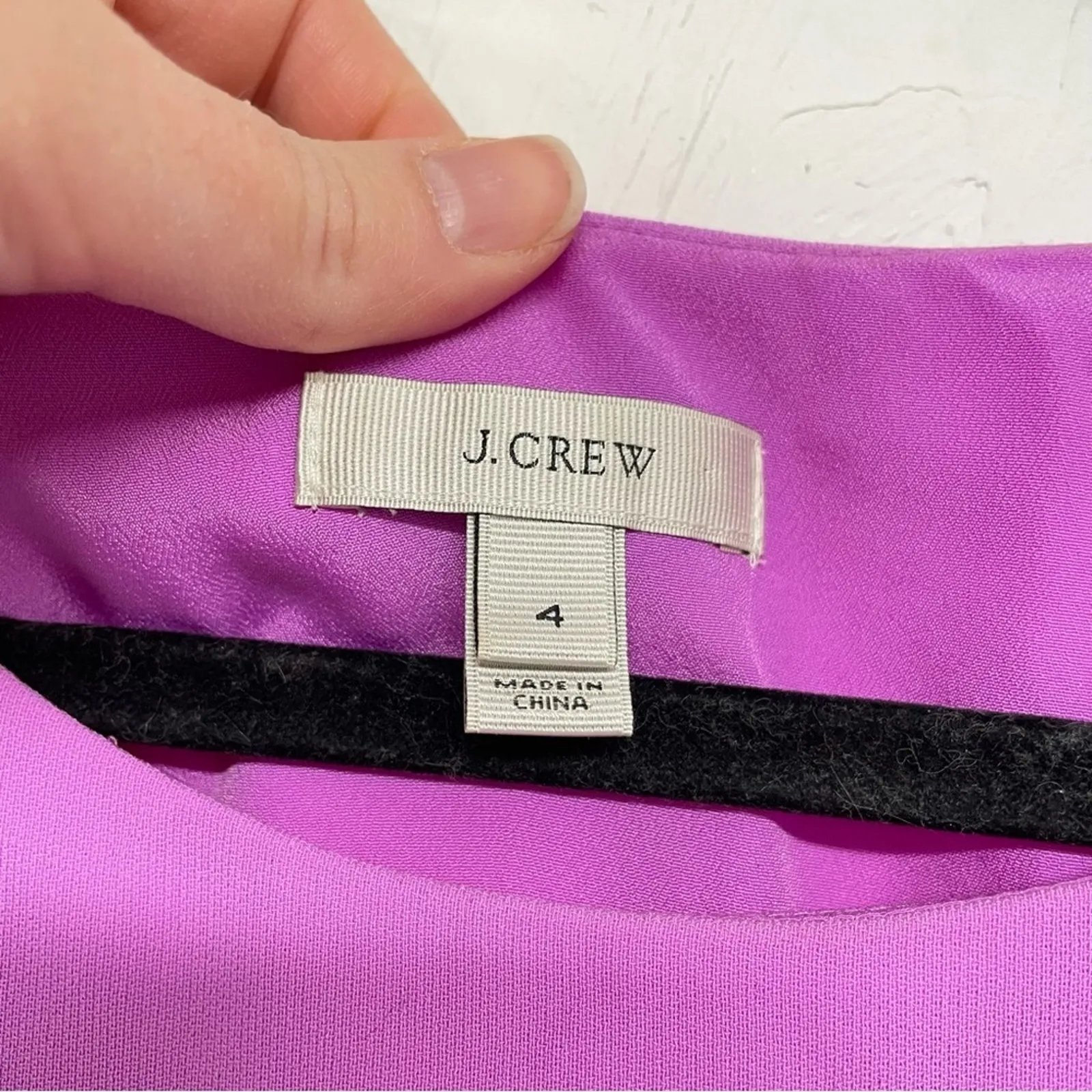 J Crew Purple Sleeveless Fit & Flare Mini Dress Womens 4 Classic Lavender Preppy - Image 8