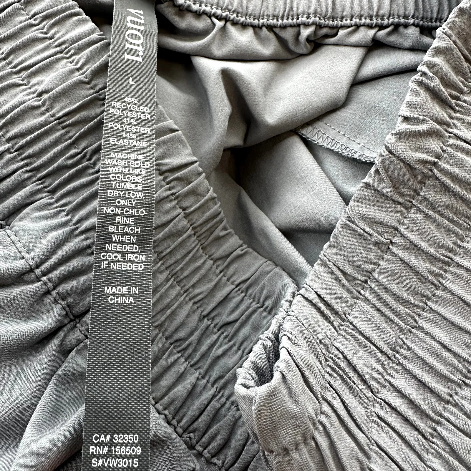 Vuori Villa Shorts 3" Running High Waist Relaxed Pull On Gym Athletic Gray Large - Image 3