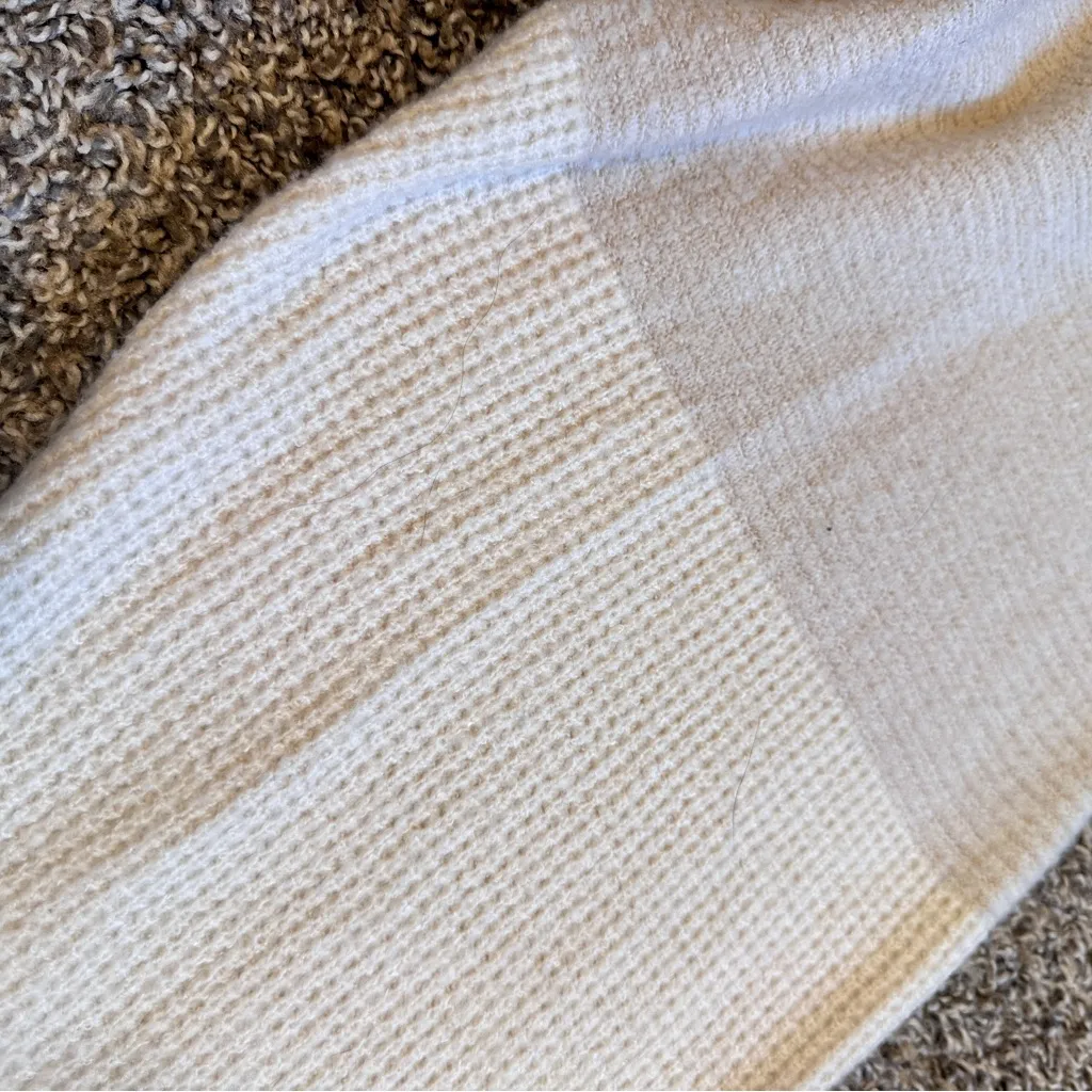 Fate Cream Tan Chunky Knit Jogger Sweatpants Womens M Cozycore Casual Fall Size M - Image 2