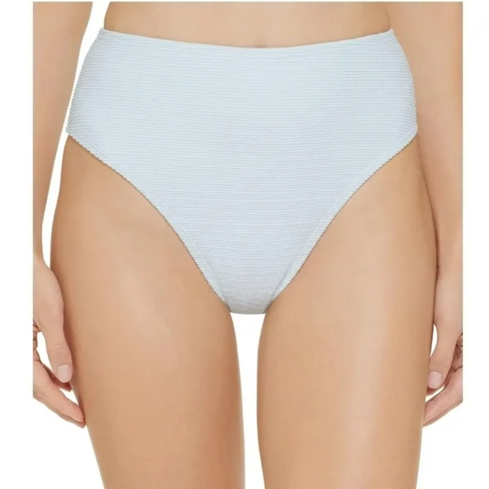 DKNY Ribbed High-Waist Swim Bottom Separates, Blue Size XL NEW w/Tag - Image 6