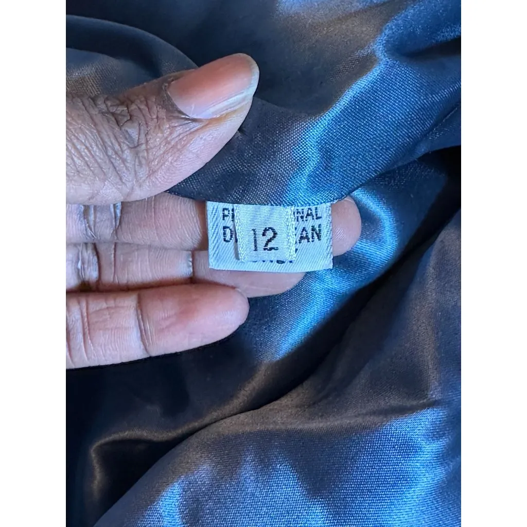 Lorendale by Bromleigh Double Breasted Coat Vintage 90s Double Layered Interior Blue Size 12 - Image 8